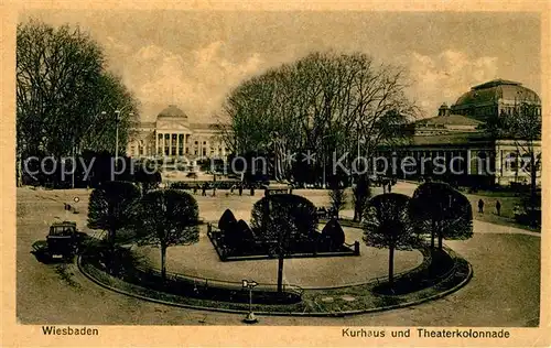 AK / Ansichtskarte Wiesbaden Kurhaus und Theaterkolonnade Kat. Wiesbaden