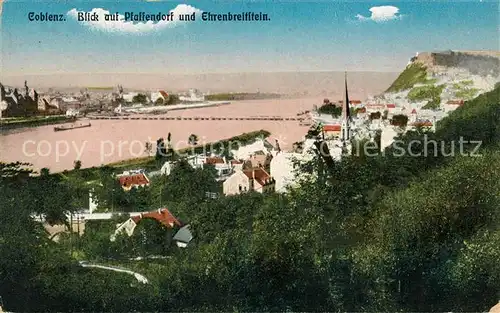 AK / Ansichtskarte Coblenz Koblenz mit Pfaffendorf und Ehrenbreitstein Kat. Koblenz Rhein