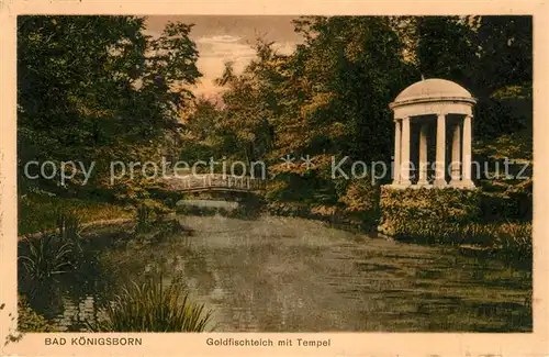 AK / Ansichtskarte Koenigsborn Unna Goldfischteich mit Tempel Kat. Unna