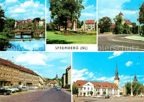 AK / Ansichtskarte Spremberg Niederlausitz Spree Schloss Clara Zetkin Strasse Rathaus Kat. Spremberg