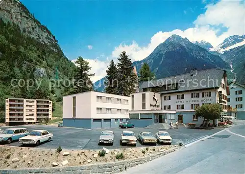 AK / Ansichtskarte Goeschenen Gotthardroute Hotel Weisses Roessli Kat. Goeschenen