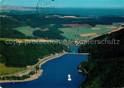 AK / Ansichtskarte Diemelsee Staumauer Helminghausen Fliegeraufnahme Kat. Diemelsee