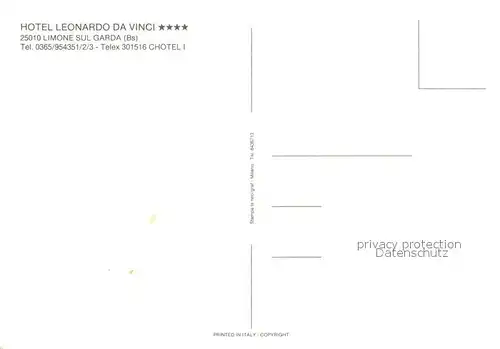 AK / Ansichtskarte Limone sul Garda Hotel Leonardo da Vinci  Kat. 