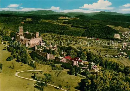 AK / Ansichtskarte Loerrach Burgruine Roetteln Fliegeraufnahme Kat. Loerrach