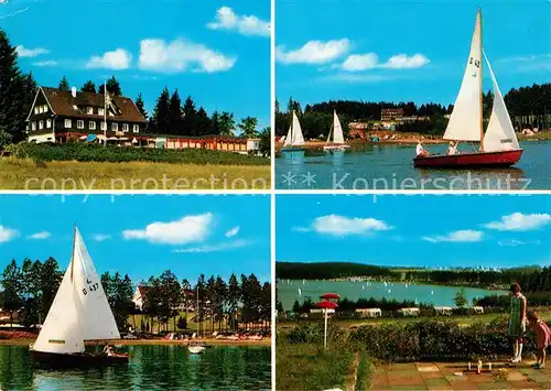 AK / Ansichtskarte Marienheide Waldhotel Segelboot  Kat. Marienheide