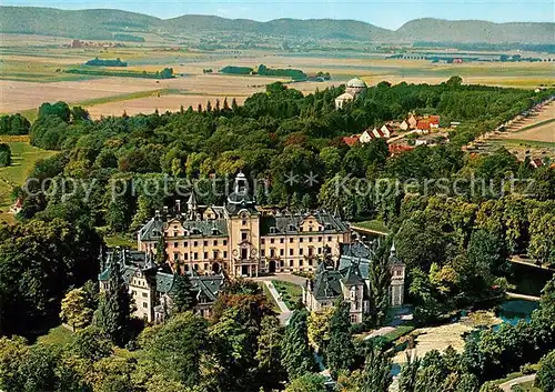 AK / Ansichtskarte Bueckeburg Fliegeraufnahme Schloss Mausoleum Wesergebirge Kat. Bueckeburg