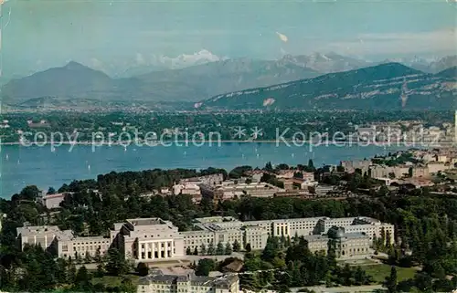 AK / Ansichtskarte Geneve GE Fliegeraufnahme Palais des Nations Unies  Kat. Geneve