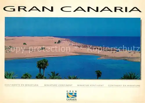 AK / Ansichtskarte Maspalomas Panorama San Bartolome de Tirajana Playa Strand Wuestenlandschaft Kat. Gran Canaria Spanien