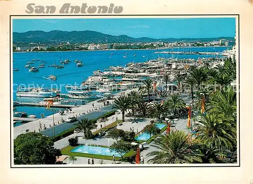 AK / Ansichtskarte San Antonio Ibiza Paseo de las Palmeras Puerto Promenade Yachthafen