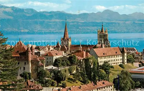 AK / Ansichtskarte Lausanne VD Chateau Cathedrale Lac Leman Kat. Lausanne
