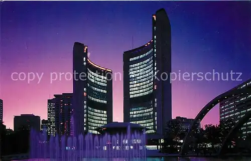 AK / Ansichtskarte Toronto Canada Nachtpanorama City Hall Kat. Ontario