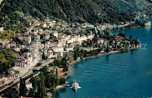 AK / Ansichtskarte Territet Montreux Vue aerienne Lac Leman Genfersee Fliegeraufnahme Kat. Montreux