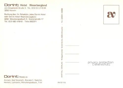 AK / Ansichtskarte Hameln Weser Dorint Hotel 