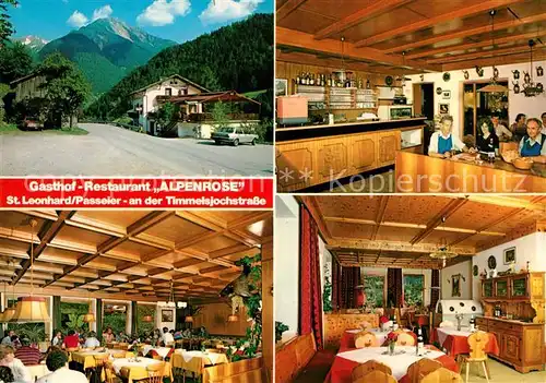 AK / Ansichtskarte St Leonhard Passeier Gasthof Restaurant Alpenrose  Kat. St Leonhard in Passeier Suedtirol