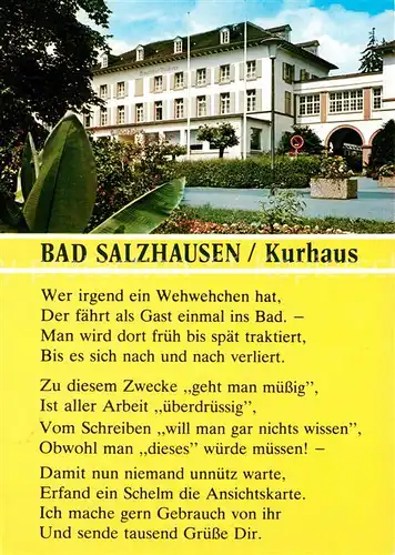 AK / Ansichtskarte Bad Salzhausen Kurhaus Kat. Nidda
