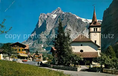 AK / Ansichtskarte Grindelwald Kirche Wetterhorn Kat. Grindelwald