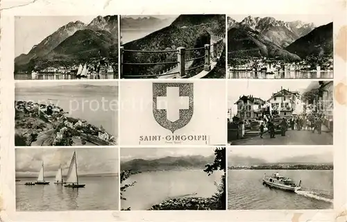 AK / Ansichtskarte Saint Gingolph Haute Savoie Segelboote Stadtansichten  Kat. Saint Gingolph