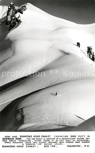 AK / Ansichtskarte Squamish Scene near Diamond Head Chalet in Garibaldi Park Alpin Ski Area Kat. Squamish