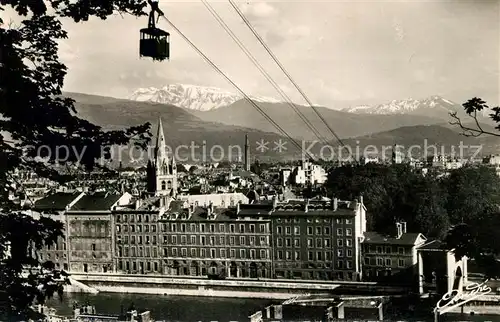 AK / Ansichtskarte Grenoble Teleferique de la Bastille au fond le Taillefer Alpes Kat. Grenoble