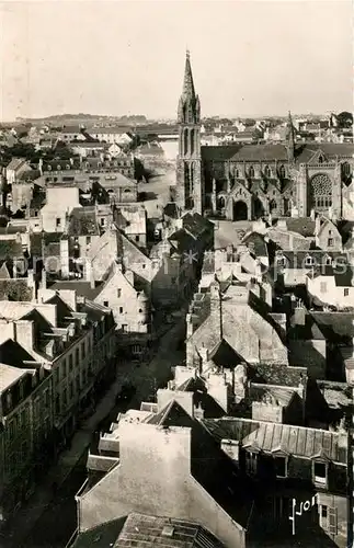 AK / Ansichtskarte Saint Pol de Leon Vue generale Eglise vue aerienne Kat. Saint Pol de Leon