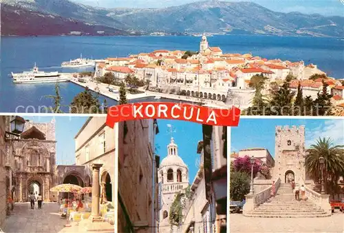 AK / Ansichtskarte Korcula Panorama Altstadt Meerblick Ortsmotive Kat. Kroatien