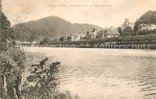 AK / Ansichtskarte Bad Ems Lahnpartie von der Kaiserbruecke Kat. Bad Ems
