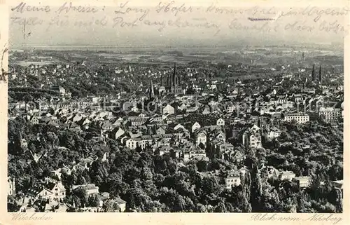 AK / Ansichtskarte Wiesbaden Blick vom Neroberg Kat. Wiesbaden