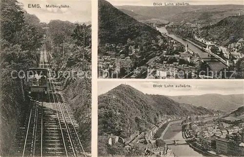 AK / Ansichtskarte Ems Bad Malbergbahn Lahnpartien Kat. Bad Ems