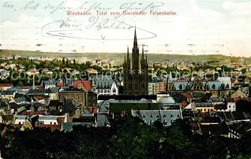 AK / Ansichtskarte Wiesbaden Total vom Bierstaedter Felsenkeller Kat. Wiesbaden