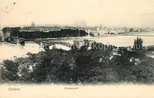 AK / Ansichtskarte Coblenz Koblenz Totalansicht Kat. Koblenz Rhein