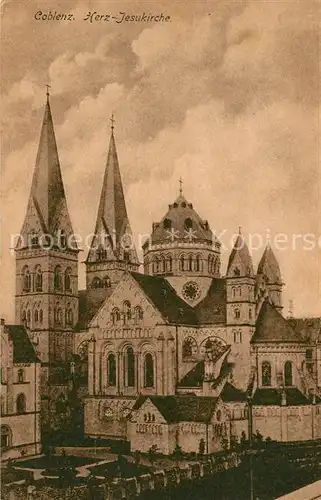 AK / Ansichtskarte Coblenz Koblenz Herz Jesu Kirche Kat. Koblenz Rhein