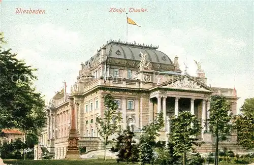 AK / Ansichtskarte Wiesbaden Kgl Theater Kat. Wiesbaden