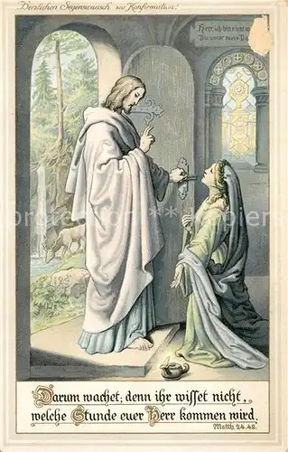 AK / Ansichtskarte Konfirmation Jesus Litho  Kat. Feiern und Feste