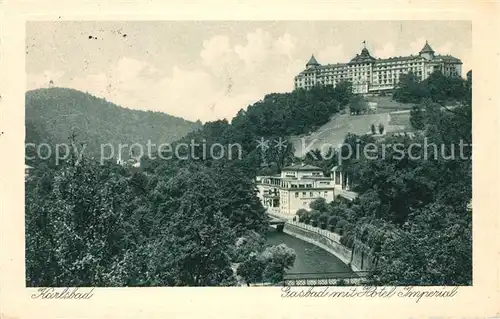 AK / Ansichtskarte Karlsbad Eger Gasbad mit Hotel Imperial