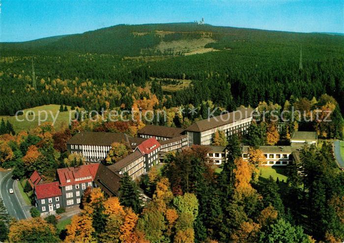 AK / Ansichtskarte Clausthal Zellerfeld Fliegeraufnahme Fachklinik