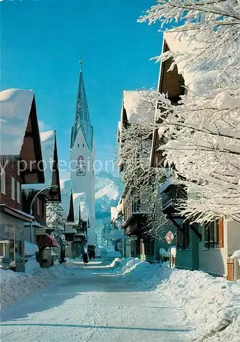 AK / Ansichtskarte Oberstdorf Kirchstrasse Kat. Oberstdorf