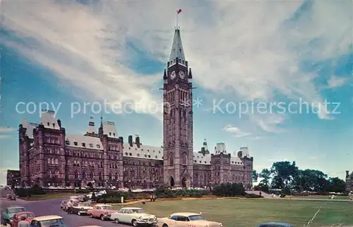 AK / Ansichtskarte Ottawa Ontario Main Building Peace Tower Canadian Houses of Parliament Kat. Ottawa