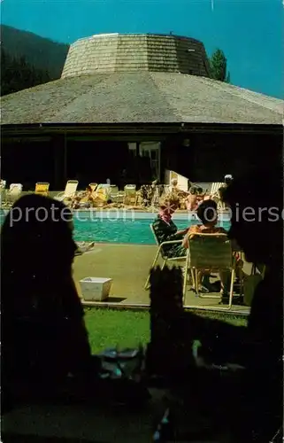 AK / Ansichtskarte Hot Springs British Columbia Harrison Hotel Swimming Pool Health Pavilion