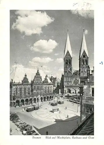 AK / Ansichtskarte Bremen Marktplatz Rathaus Dom Kupfertiefdruck Kat. Bremen