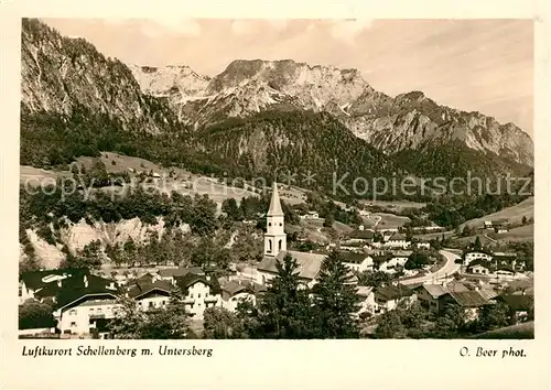 AK / Ansichtskarte Schellenberg Marktschellenberg Panorama Luftkurort mit Untersberg Berchtesgadener Alpen