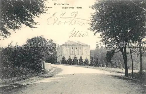 AK / Ansichtskarte Wiesbaden Jagdschloss Platte Kat. Wiesbaden