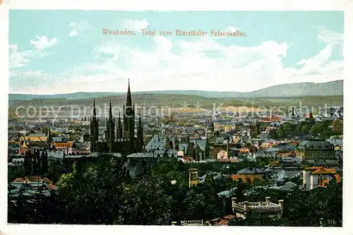 AK / Ansichtskarte Wiesbaden Panorama vom Bierstaedter Felsenkeller Kat. Wiesbaden