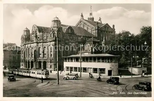 AK / Ansichtskarte Strassenbahn Koeln Opernhaus  Kat. Strassenbahn