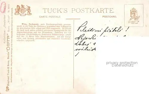 AK / Ansichtskarte Verlag Tucks Oilette Nr. 646 B Wien Parlament  Kat. Verlage