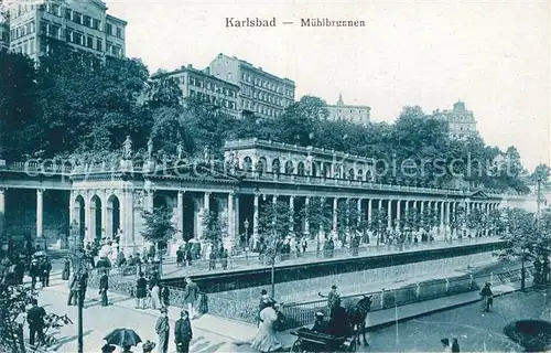 AK / Ansichtskarte Karlsbad Eger Muehlbrunnen