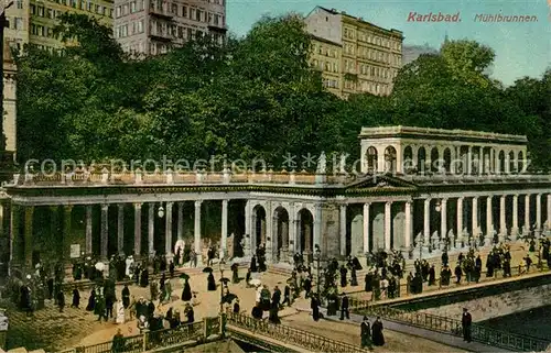 AK / Ansichtskarte Karlsbad Eger Muehlbrunnen