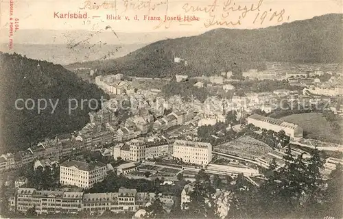 AK / Ansichtskarte Karlsbad Eger Blick von Franz Josefs Hoehe