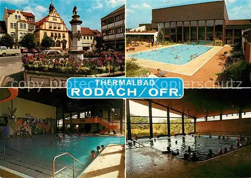 AK / Ansichtskarte Rodach Bad Thermalbad Brunnen Schwimmbad Hallenbad Kat. Bad Rodach