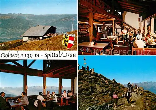 AK / Ansichtskarte Spittal Drau Goldeck Gipfelkreuz Restaurant Kat. Spittal an der Drau