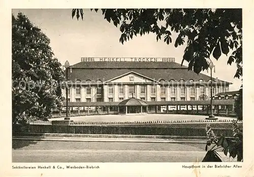 AK / Ansichtskarte Biebrich Wiesbaden Sektkellereien Henkell & Co Hauptfront Biebricher Allee